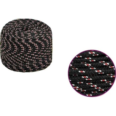 Seil, Polypropylenmaterial, 25 Meter Länge, schwarz (1/2)