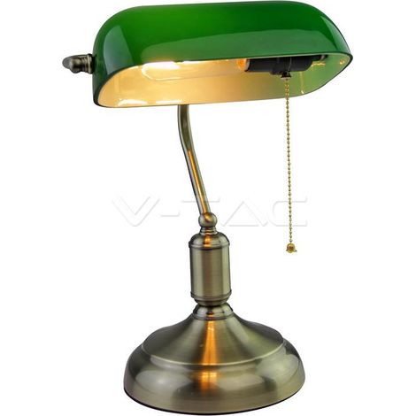 LAMPADA DA TAVOLO PER BANCHIERI CON INTERRUTTORE E27 VERDE (1/10)