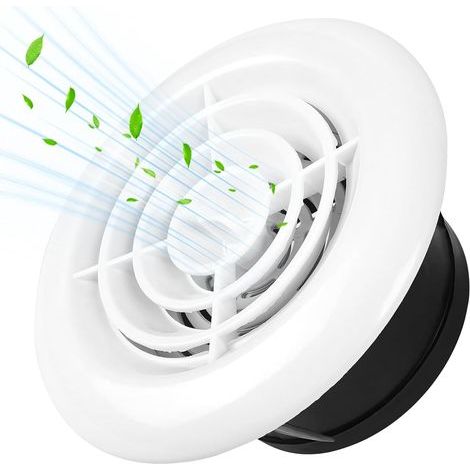 75mm round ventilation grille, adjustable ceiling vent, suitable for wall and ceiling (150mm) inlets and outlets (1/5)