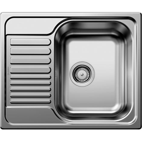 TIPO 45 S Mini, lavello inox 1 vasca + gocciolatoio reversibile 60,5x50 cm con scarico manuale (516524) (1/8)