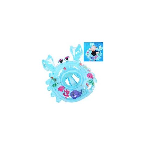 Siège de bain pour bébé en forme de crabe, anneau de bain flottant avec ventouse – Sécurité, assise confortable pour baignoire– (1/3)