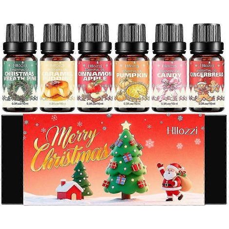 Coffret d'huiles parfumées de Noël. huiles essentielles d'hiver pour diffuseur. fabrication de bougies - Coffret cadeau d'huiles pour diffuseur pour les fêtes (1/5)