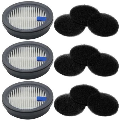 Filter sponge set for Afoddon A200PRO/A200 ORFELD B08/C10A/C10G cordless vacuum cleaners, 3 HEPA filters, 9 sponge filters (1/4)