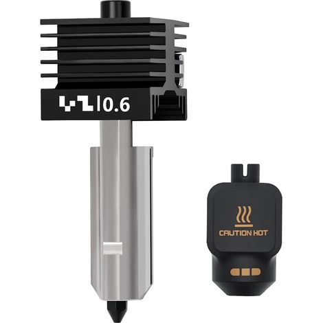 Hotend de 0,6 mm pour P2S/X2D, kit de tête d'impression améliorée en acier trempé pour imprimantes 3D H2D/H2C/H2S/A1/A1 Mini/P2S/X2D (1/5)