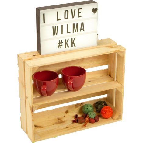 flaches Obstkistenregal "Wilma Längs" Natur (1/3)