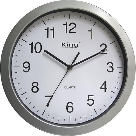 King Home OROLOGIO DA PARETE in plastica 30x4 cm grigio (1/4)