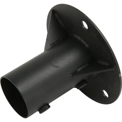 Support de poteau de clôture en grillage à mailles losangées avec bride de fixation au sol, robuste et solide, pour poteau de clôture rond de 65 mm / 2,6 pouces, destiné à la fixation de boîtes aux le (1/5)