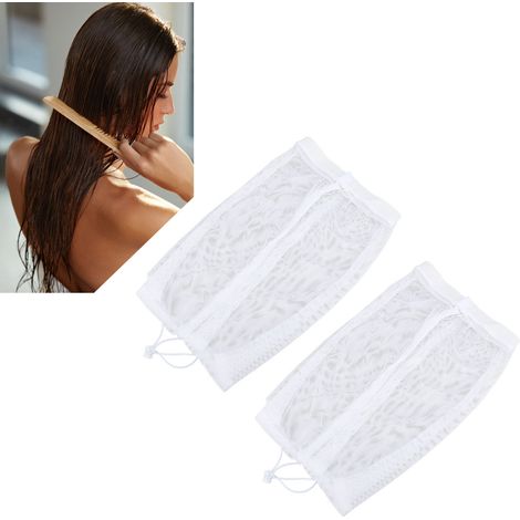 Wiederverwendbare Plopping-Haube mit verstellbarem Riemen – 2 Stück aus Baumwolle für lockiges Haar, schützt die Kopfhaut und ist leicht zu waschen (1/5)