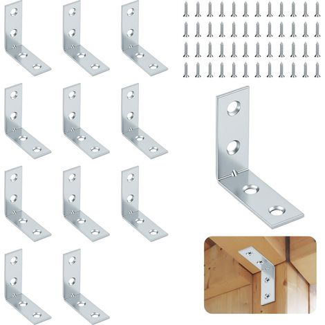 12PCS Équerre de Fixation, 40x40mm Équerre DE Fixation en Forme DE L (1/5)