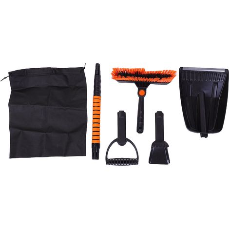 Autoschneeschaufel-Set, ausziehbarer Eiskratzer mit Schaumstoffgriff, um 180 Grad drehbare Bürste für LKW und SUV. (1/5)
