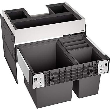 Sistema de reciclaje Blanco SELECT II XL 60/3 46 litros plástico aluminio (1/3)