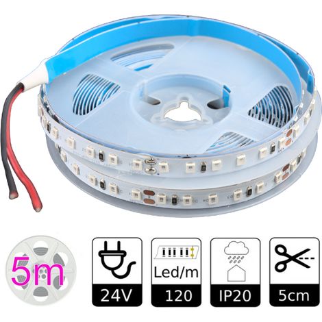 Jandei - Tira led 24V color NARANJA 120led/m PCB 8mm 12W/m IP20 5 metros