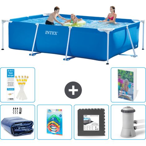 Rechteckiger Frame Pool - 300x200x75 cm - 7-teilig S3