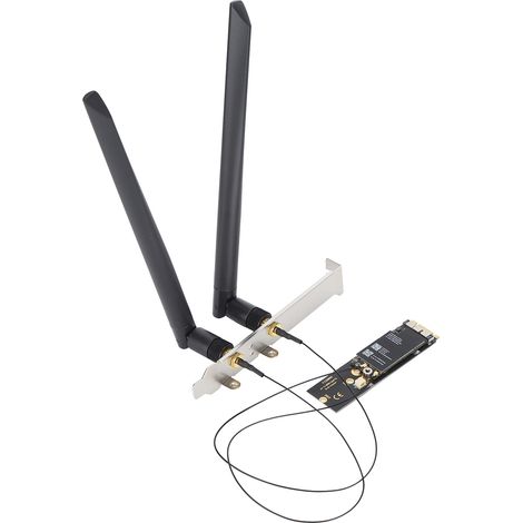 BCM94360CS WLAN-Kartenadapter auf M.2 NVMe NGFF SSD Key B+M für Laptops, Desktop-PCs und Tablets mit externer Antenne (1/5)