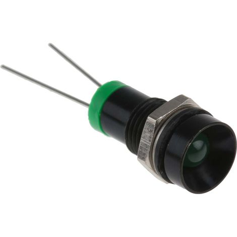 Voyant LED lumineux Vert RS PRO, dia. 8mm, 2V c.c., IP67 ( Prix pour 1 )