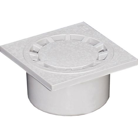 Siphon de sol PVC sortie Ø32-40 – Platine 100x100 – Couleur gris – Pour chantiers humides et espaces confinés