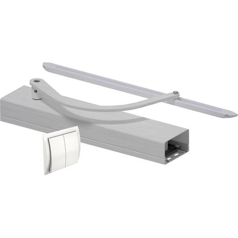 Slid'Up By Mantion – Kit motorisation pour volet battant filaire – Baie 400 à 800 mm – Carter et bras brut à peindre – Moteur performant avec détection d'obstacle