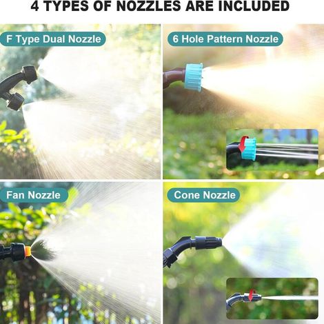 Pulverisateur Electrique 8L, 7.4V Puissant Pulverisateur de Jardin avec 4 Jet Réglable, 3 Vitesses Pulvérisateur à Batterie Rechargeable avec Canne Telescopique pour Arrosage Désherbage (Vert) YMYNY (1/5)