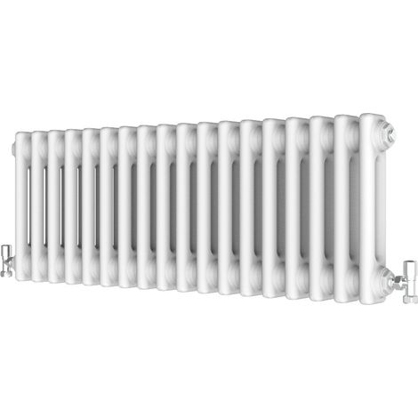 Biubiubath 300x830mm Traditional Cast Iron Style Radiator Horizontal 2 Column White (1/3)