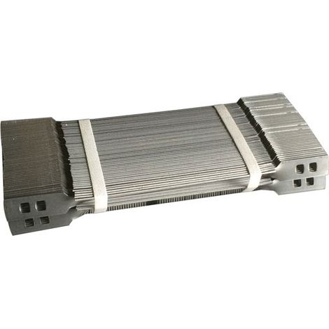 Moncoffrage – Espaceur métal 2 trous 20 cm – Pour coffrage de maçonnerie – Utilisation avec clavettes 2 trous et panneaux bois 27 mm – Paquet de 100