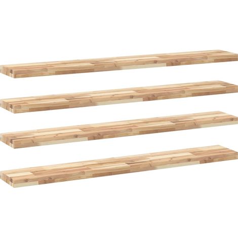 Maison Exclusive - Schweberegale 4 Stk. 140x20x4 cm Massivholz Ak