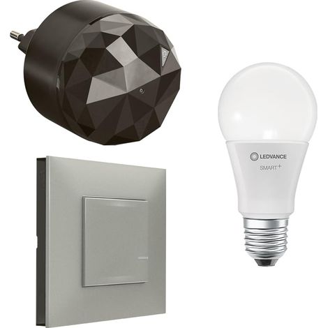 Starter Pack passerelle enfichable commande d'éclairage sans fil ampoule intelligente E27 classique/aluminium