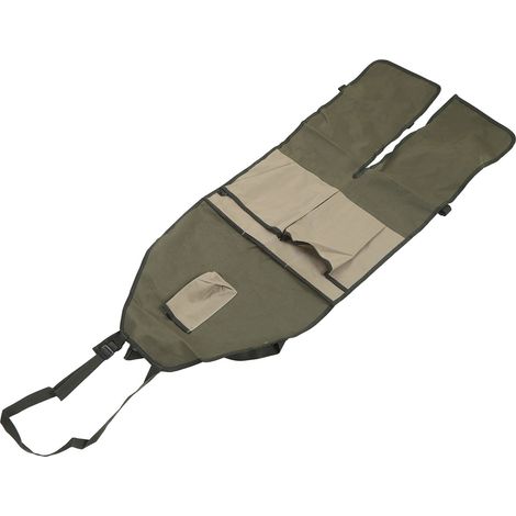 Tablier de jardinage en tissu Oxford avec plusieurs poches et boucle réglable, idéal pour l'atelier, le garage ou le verger. Protection des jambes. (1/5)