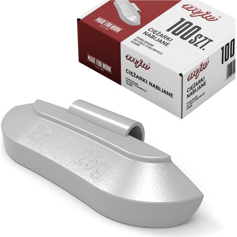 Zink-Klebegewichte für Stahlfelgen, 25 g, 100 Stück zur Radauswuchtung
