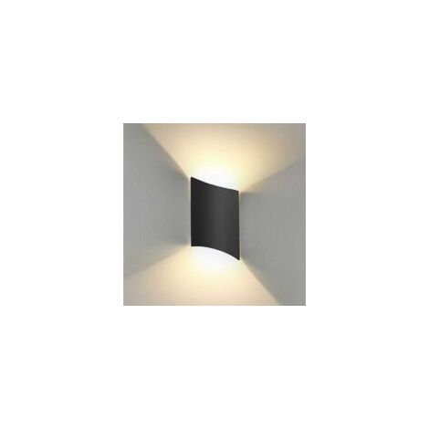 Applique da parete a LED da 12W per interni ed esterni, moderna lampada da parete a LED, luce bianca calda, impermeabile IP65, in alluminio, per soggiorno, scale, corridoio, camera da letto, giardino 