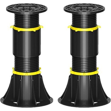 2 Pieds de Support de lit réglables en Hauteur 21-34cm, Pieds de Support de Latte au Centre du lit Remplacement des Pieds de Support de Cadre de lit réglable, adapté aux Cadres de lit (1/4)