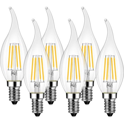 LED-Flammenbirne E14, Warmweiß (2700 K), 4 W entspricht 40 W, 600 lm, 10er-Pack (1/5)