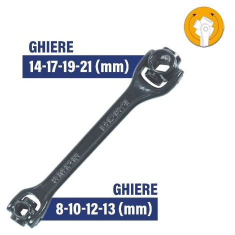 CHIAVE MISURE 8 IN 1 POLIGONALE PROFESSIONALE MULTIFUNZIONALE (28934V) Da 8 a 21 (28934)