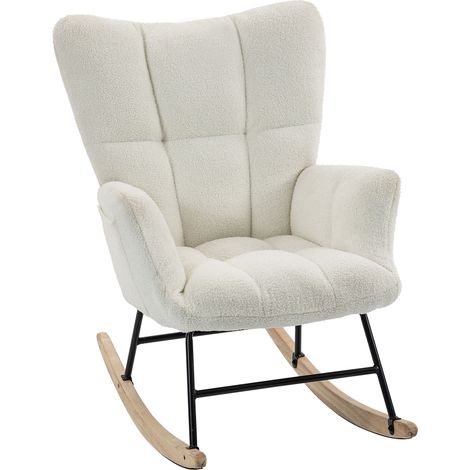 Fauteuil Taretaval à bascule teddy noir (1/5)