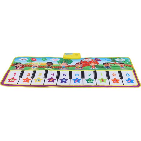 Tapis musical pour bébé, couleurs riches, matériau non toxique et sans goût, antidérapant, améliore les capacités des enfants. (1/5)
