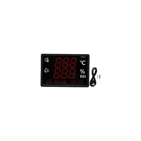 Thermomètre hygromètre intérieur haute précision – Écran numérique à luminosité automatique – Température et humidité en continu (1/5)