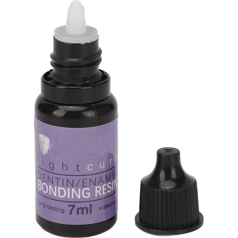 Jeu de 2 résines UV 7ml pour fixation de strass dentaires, colle professionnelle à polymériser sous lampe, idéal DIY bijoux dentaires, adhésif résine haute tenue. (1/5)