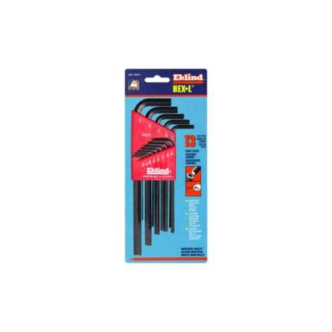 Hexagon Key Long Arm Set of 13 Imperial (1/16 - 3/8in)