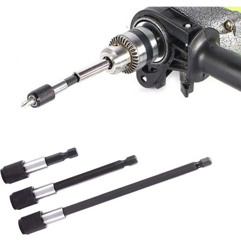 3 aste di prolunga magnetiche, punte per cacciavite da trapano elettrico, barra a sgancio rapido per punte esagonali da 1/4", porta punte per cacciavite, 60/100/150 mm -Crezuo