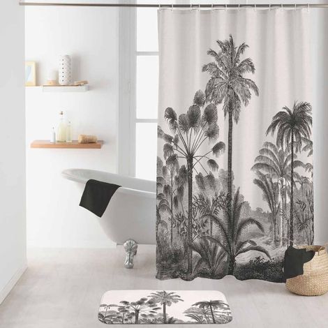 Rideau de Douche "Cocoty" 180x200cm Blanc