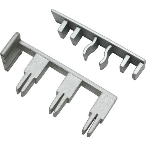 Gardinia Endkappe Atlanta für 3-läufige Flächenvorhangschiene, silber Flächenvorhänge (1/2)