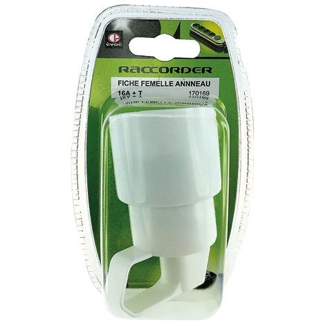 evoe Prise anneau blanc compatible 10/16A durable