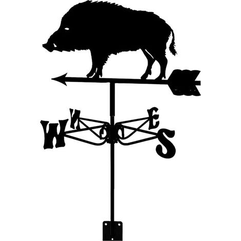 Girouette animale rétro et durable — Indicateur de direction du vent en acier inoxydable antirouille, idéal pour la décoration du jardin et de la cour, ainsi que pour la mesure du vent. (1/5)