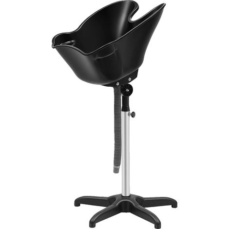 Lavabo para champú, altura regulable, diseño ergonómico, color negro. (1/2)