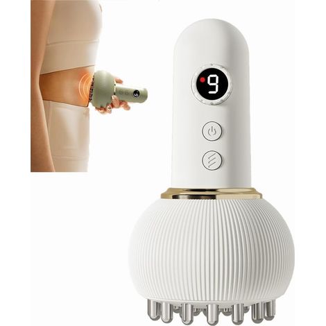 Outil De Massage De Cellulite Et De Drainage Lymphatique, Outil De Massage Intelligent Portable, Machine À Tissus Profonds Avec Technologie Multi-mode Pour Jambes, Bras Et Ventre (Blanc) (1/5)