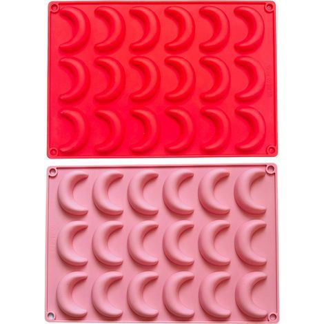 Silikon-Backform für Vanillekuchen – 2 x Silikon-Backformen für Vanillekuchen – 18 Formen pro Matte – Hitzebeständig bis 230 °C – Flexibel & Antihaftbeschichtung (1/5)