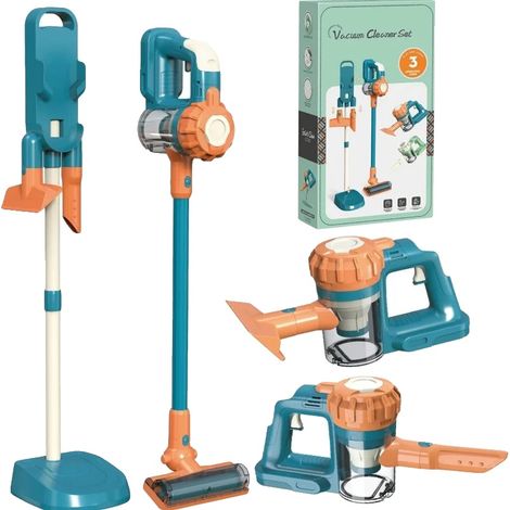 Aspirapolvere giocattolo, in plastica, dimensioni 25 x 10 x 10 cm, adatto a bambini dai 3 ai 6 anni, potenza di aspirazione delicata, certificato CE. (1/5)