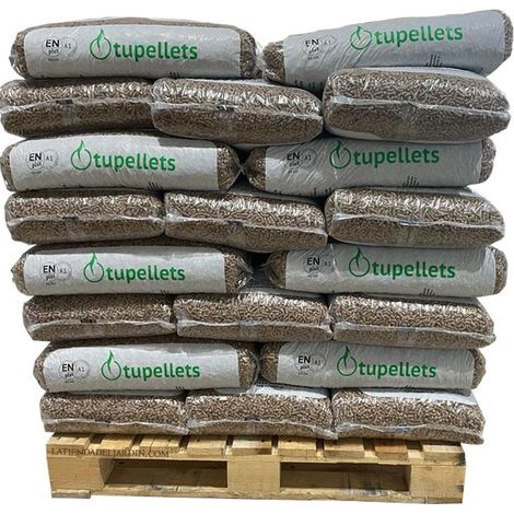Suinga – Granulés de bois 100% naturel pour chauffage – 300 Kg en 20 sacs de 15 kg – Certifié EN PLUS A1 – Cylindres de 6 mm pour combustion efficace