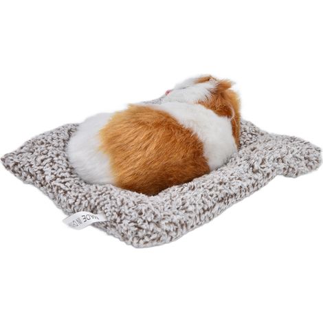 Chat en carbone actif仿真猫咪,竹炭吸附,voiture et bureau décoration,chat jaune-blanc en bloc carbone cristal 2, pile intégrée incluse (1/5)