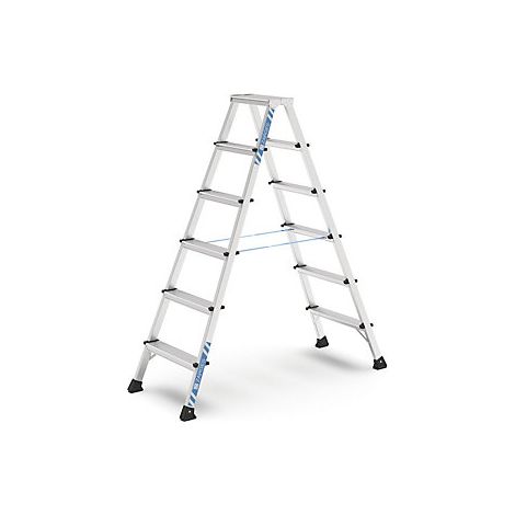 Escalera de peldaños profesional anodizada ascenso por ambos