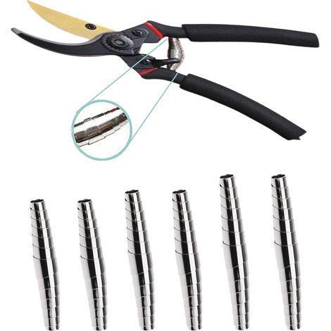 6 pièces Ressort d'élagage, pièces de ressort de rechange en spirale métallique, ciseaux de jardin de remplacement ressort volute ciseaux de jardin accessoires de ressort (6 cm/ 7cm / 8cm) (1/5)